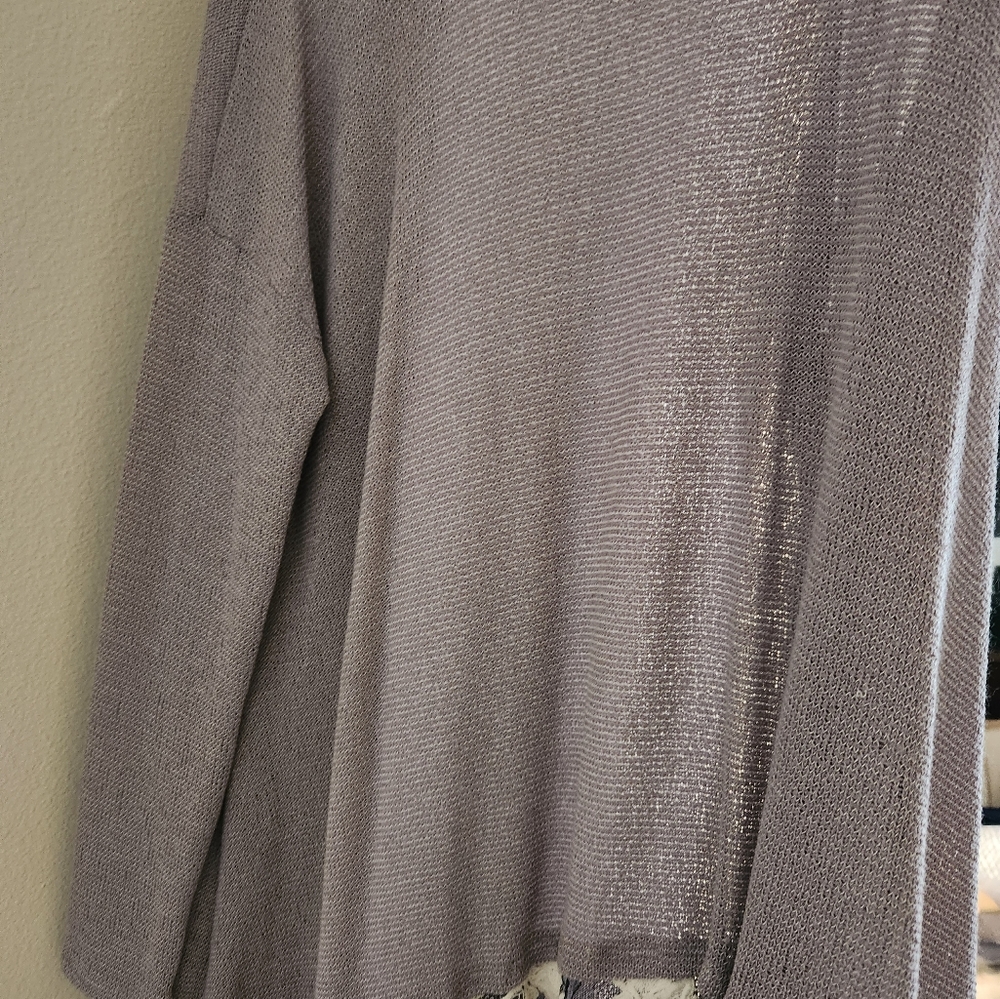 Sweater with lace trim